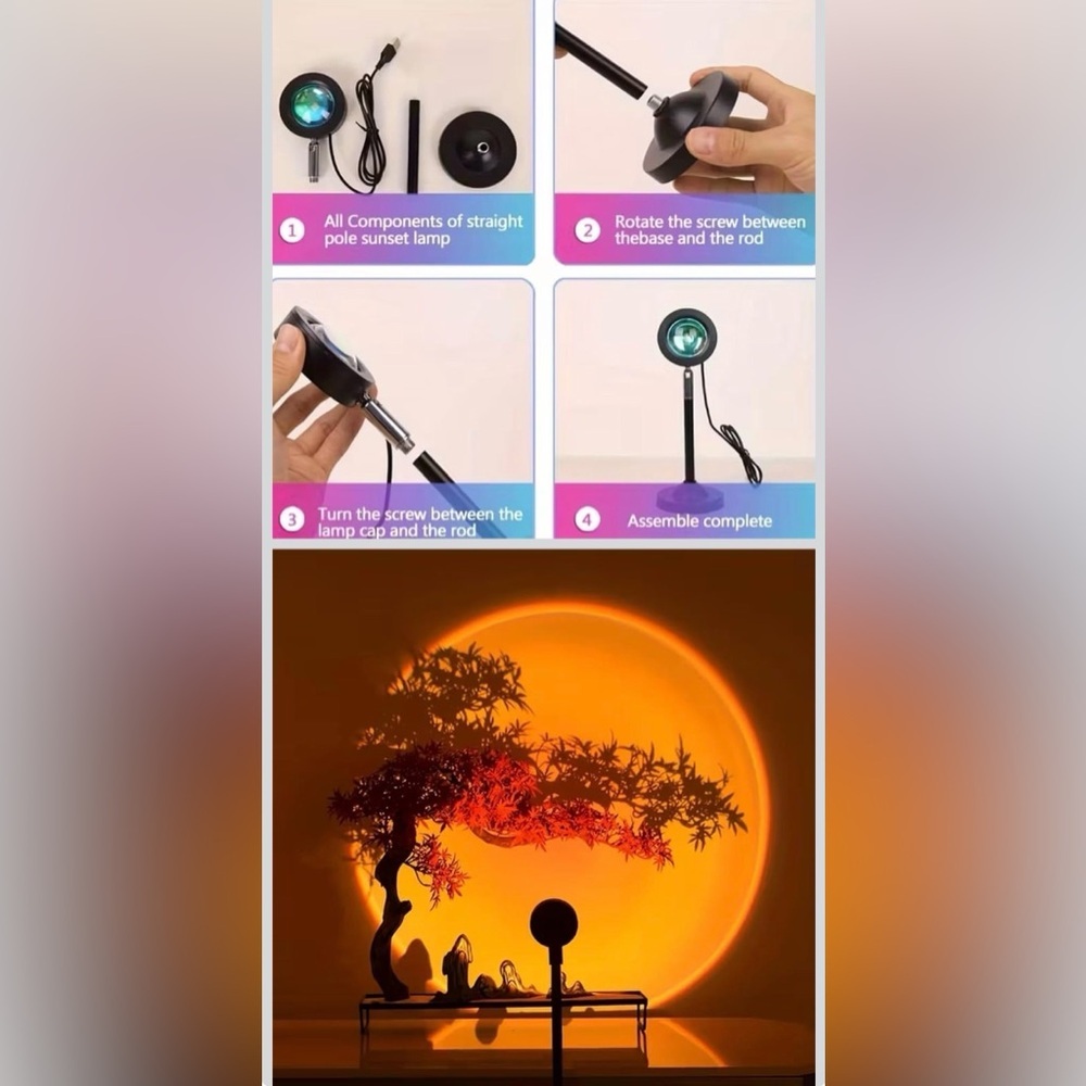 Sunset lamp, photographers lamp, live shows lamp, ambience, new inbox